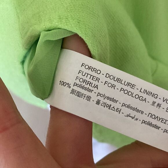 ZARA Bustier Mini Neon Chartreuse Green Dress Size Small - Picture 9 of 14